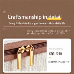 Large Household Storage Box Heavy-duty Hard Shell Cotton Linen Zipper Storage Organizer Box with Lid for Clothes Toys Blankets 