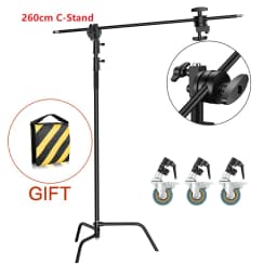 Black C Stand SH 2.6M/3.3M Stainless Steel Foldable Light Stand Tripod Magic Leg Photography C-Stand For Spot Light,Softbox