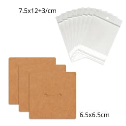 50Pcs 6.5x6.5cm Rings Case Display Card Holder for Earrings Jewelry Packaging Wholesale Small Business Supplier Bags Available