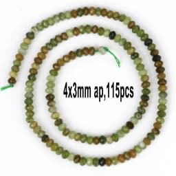 Natural Stones Green Canada Jade Beads Round Faceted Geometric Shape Loose Jewelry Beads for Making Bracelets DIY Accessories