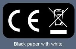 Europe Union Standard CE Trash Bin Label WEEE Recycling Logo Transparent Self-adhesive CE Sticker 200pcs