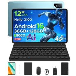 DOOGEE Tab G6 Pro 2 in 1 Tablet PC Android 16 Gemini AI 12" 2.4K 36GB RAM(8+28) 128GB ROM 9000mAh Battery Helio G100 Tablet Pad