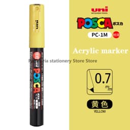 1 UNI POSCA PC-1M Marker Art Supplies for Artist POP Poster Pen Graffiti Advertising 0.7mm Art Stationery Multi-color Optional