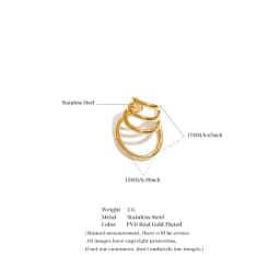 Yhpup 1PC Stainless Steel Ear Cuff Earrings for Women Personalized Glossy Metal Layered Minimalist Attractive Ear Bone Jewelry