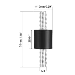 4pcs M3/M4/M5/M6 Rubber Vibration Mounts Anti Vibration Isolator Shock Damper for Air Compressors Water Pump Welding Machine