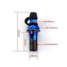 1Set Motorcycle Accessories Brake Bleed Screw Banjo Bolt M10*1.25mm /1.0mm Air Release Brake Caliper Cylinder Screw
