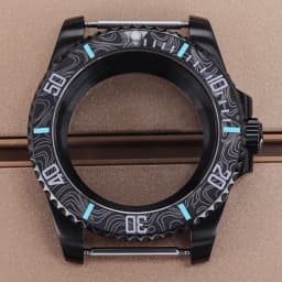 PVD Black NH35 40mm Men's Watch Case Sapphire For SUB Seiko NH35 NH36 NH38 NH34 Miyota 8215 ETA 2824 Movement Yacht-Master 20ATM