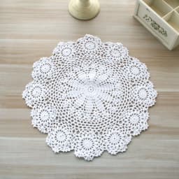 Round Hand Crocheted Doily Vintage Cotton Crochet Table Place Mat Wedding Napkins Cloth Lace Placemats Decorative Mantel Mesa