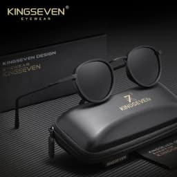 KINGSEVEN Vintage Sunglasses Driving Outdoor Round Frame Men Women Protective Glasses Trendy Classical Polarized UV400 Eyewear
