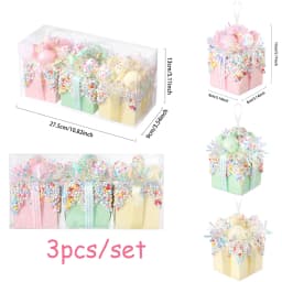 1Set Christmas Ornaments Cone Lollipop Macaroon Ice Cream Xmas Tree Balls Hanging Pendant New Year Gift Navidad Home Party Decor