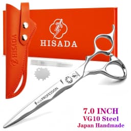 HISADA New Barber Scissors, 6.3-7.0 inch Professional Hair Cutting Scissors, Blind Hole Design Salon Scissors, Ergonomic Comfort