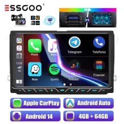 9" Android 14 Carplay Car Stereo Radio for VW Golf 5 6 Polo Passat Touran Tiguan Sharan Caddy GPS SAT NAV FM RDS BT USB AI Voice