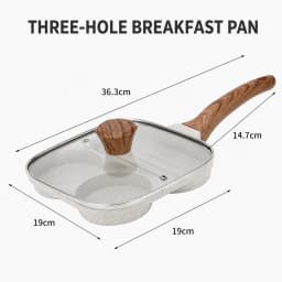 Deepened Divided Egg Frying Pan 4 Section Pancake Maker Aluminum Alloy Omelet Cooker Pan With Glass Lid For All Stoves