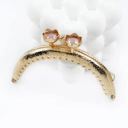 2/5Pcs 8.5cm Bead Head Embossed Metal Bag Handle Gold Coin Purse Frame Clourse Kiss Clasp Wallet Sewing Bracket Bags Accessories