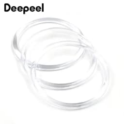 2/4/10Pcs Deepeel Acrylic Transparent Bag Handle Plastic Circle Ring Frame Handbag Replace Handles Woven-bag Brackets Accessory