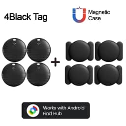 Android AirTag with Magnetic Case Locator Car Item Finder Car Bike Motorcycle Anti-lost Mini Gps Tracker with Protective Cover
