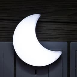 Moon Night Light Plug Into Wall Cute Baby Wall Nursery Lamp Intelligent Light Sensor LED Nightlight for Kids Bedroom Hallway