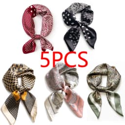 Luxury Silk Scarf Neckerchief Women's Silk Square Scarf Purse Scarf for Women Designer Silk Headscarf SJ01