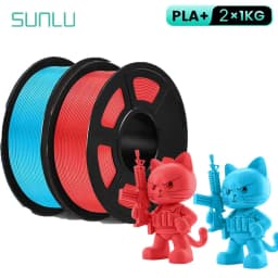 SUNLU 2KG 3D PLA/PETG/PLA PLUS/Clear Filament 1.75mm 2Roll 1KG 3D Printer Neatly Wound Filament for 3D Printer & 3D Pen