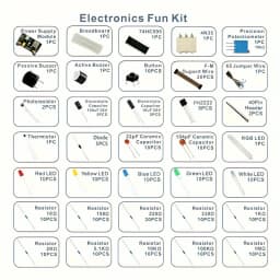 Electronic Components Electrolytic Capacitor Resistor led 830 Hole Breadboard Kit Tool MB-102 for UNO R Component Pack Beginner