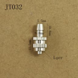 2PCS/Bag Tracheal Joint Glue Machine Tracheal Metal Adapter Pin Tube Connector Tracheal Extension Luer Adapter