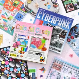 Mr. Paper 30pcs Retro-Future Sticker Book - Time-Space Collage Journal Material, Creative Theme Decor, Vintage Modern Stationery