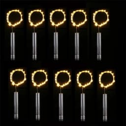 10PCS 2M Cork Shaped Wine Bottle Lights LED Christmas Starry String Lights Copper Wire Holiday New Year Bottle Fairy Light