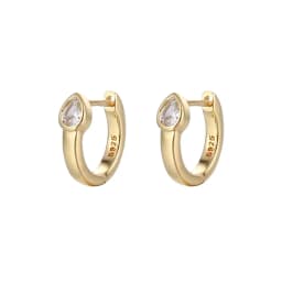 Gold Silver Color Simple Huggies Full Rainbow Zircon Hoops Earring for Women Fashion Drops Piercing Pendiente Ohrringe Jewelry
