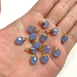 5pcs Natural Stone Oval Faceted Charm Pendant for DIY Jewellery Making Necklace Earrings Gem Pendant Accessory 6x10MM Wholesale