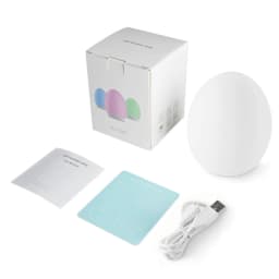1/2/4PCS Portable Egg Shape Night Light Ambient Lamp 7 Color Changing RGB Remote Control Touch Dimmable Lamp USB Rechargeable