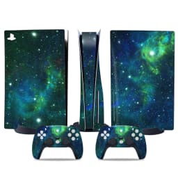 Sticker for PS5 Disk Console and 2 Controller Vinyl Decal Decorative Wrap Cover for Game Skin