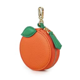 CONTACT'S Genuine Leather Bag Charm, Fruit Series Mini Pouch Keychain, Cute Handbag Pendant for Women, Female Small Item Holder