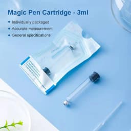 10-100 Pack 3ml Peptide Insulin Pen Cartridge, 3cc Cartridges Compatible with Reusable Injection V1 V2 V3 Pen, Individually Pack