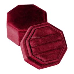 3 Rings Octagonal Display Box Dustproof Rings Storage Box Suitable for Proposals