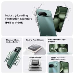 Global Version DOOGEE B10 Smartphone Android 16 48GB+256GB IP68 / IP69K Helio G100 7600mAh Large Battery 64MP Camera Cell Phone