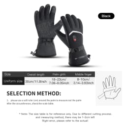 Electric heating gloves for winter skiing, heating gloves for motorcycles, warm and waterproof with battery box, and heating glo