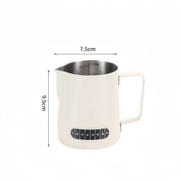 Coffee Milk Frother Jug Temperature Sensing Patch Stainless Steel Accurate Scale Volume Control Advanced Professional CoffeeTool