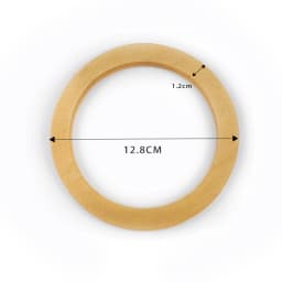 2Pcs Deepeel Round Wood Handle Wooden O Ring Bags Handles for Handbag Strap Purse Frame DIY Sewing Brackets Bag Accessories