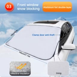 1pc Front Windshield Snow Cover Anti-Frost Windshield Window Thick Sunshade Car Snow Cover Front Side Windows, Winter Supplies