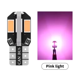 10x W5W T10 LED CANBUS No Error 5W5 12V 5W 600Lm Super Bright Car Interior Side Light 194 3030 SMD Auto Bulb White Amber Red