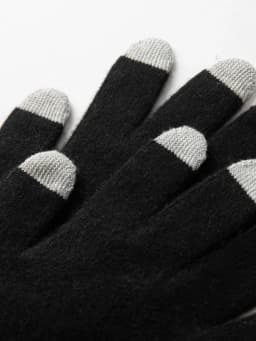 Men 100% Cashmere Knitted Gloves Touchscreen Autumn Winter Holiday Gloves Warm Wrist Length Classic Male Mittens