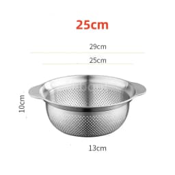 Vegetable washing basin Basket rice washing artifact Fruit filter basin Strainer Kitchen items 304 stainless steel drain basket