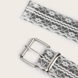 Beautiful Lace Waist Belt Leather Decor Accessory Gift Lace Waistband White Floral Casual Waist Strap Fashion Accent for Women