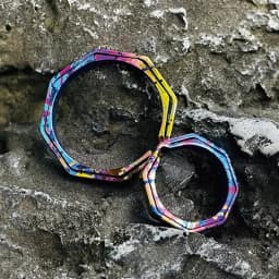 Colored Titanium Horseshoe Buckle Car Key Connection Clasp Mini Lock Catch Outdoor latch key bag removable D-buckle EDC Tool