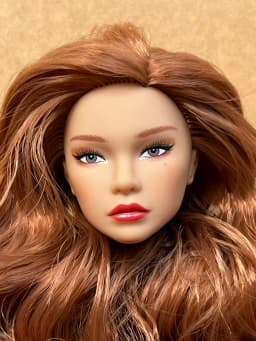 1/6 Coffee Beige Superwhite Skin Doll Heads Candy Color Hair Heads Collective Female Doll Figure Toys