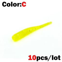 OUTKIT New Soft Lure 10pcs Silicone Bait 35mm 0.3g Straight Tail Pin Swimbait Wobblers Worm bass Carp Rockfishing Fishing Tackle