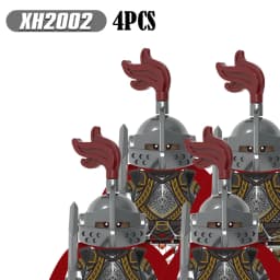 Medieval Infantry Knight Figures Building Blocks England Wars Rose Soldier Castle Military Army Guard Helmet Weapons Bricks Toys