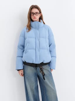 FSLE Double-sided Reversible Standing Collar Down Coat Women Crafted with Premium 90% White Duck Down Winter 2025 New Arrival