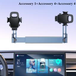 Hipacool Dual-position Car Screen Phone Holder Bracket Metal 360° Adjustable Stand for Tesla Model 3 Highland Y Car Accessories