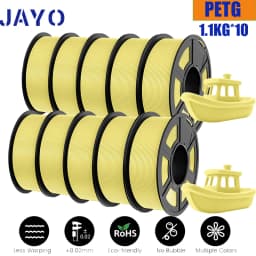 JAYO 10 Rolls PETG Filament 175mm 3D Printing No Bubbles No Drawing Smooth Multiple Colors Optional for 3D Printing 1.1kg/1roll